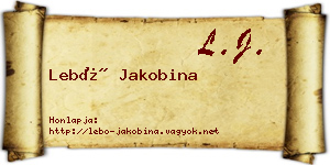 Lebó Jakobina névjegykártya